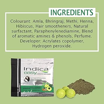Indica Easy Shampoo Based Hair Colour Black Pack of 3