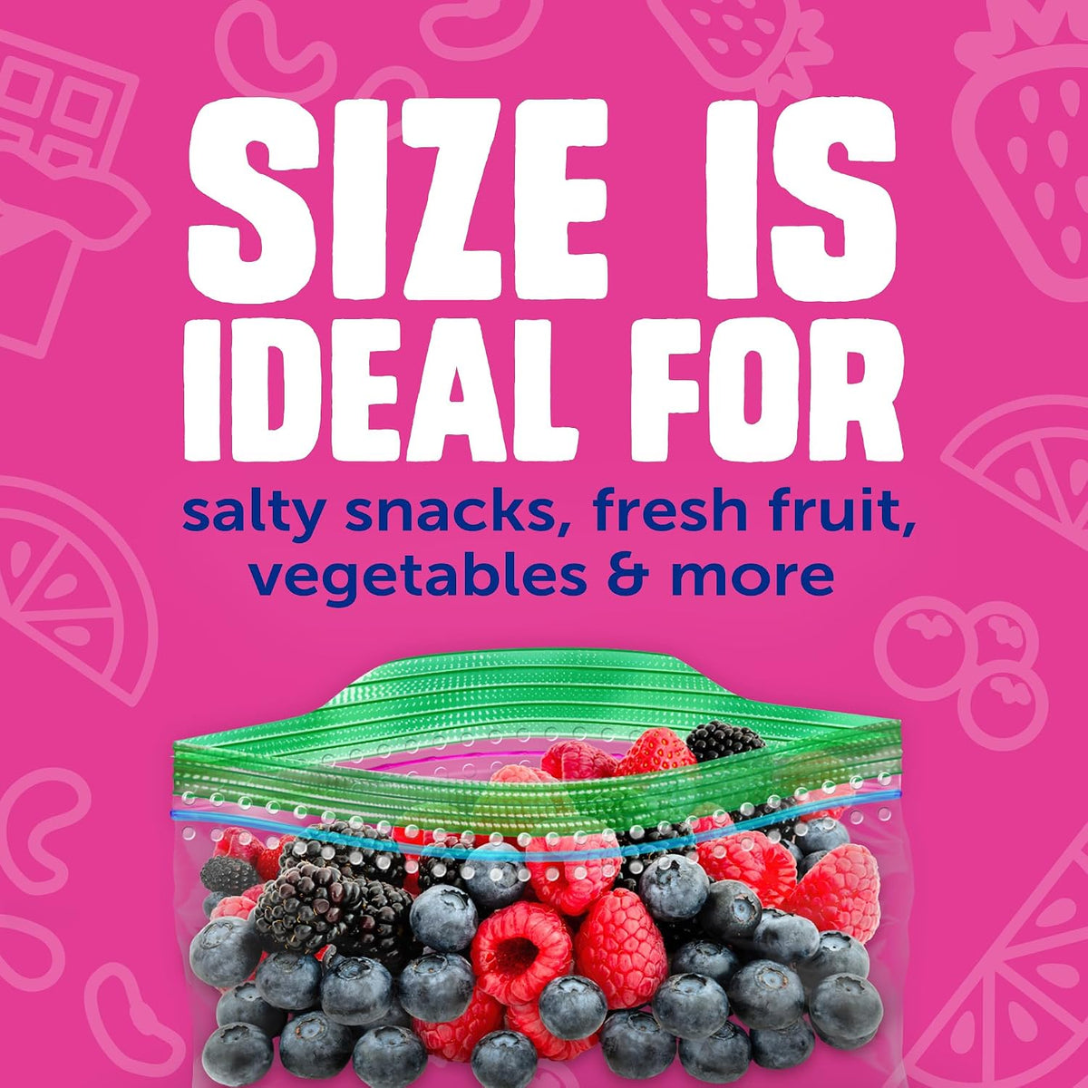 Ziploc Snack Bags, Easy Open and Close, Small Plastic Food Storage Bags, 108 Bags Total (