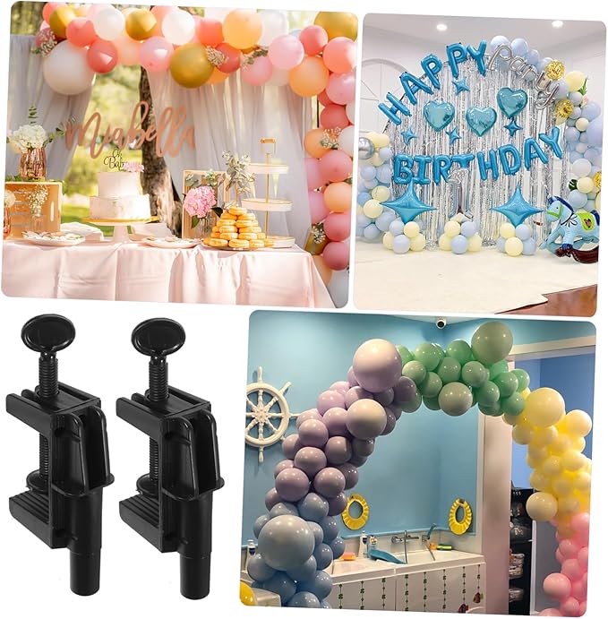 2pcs Removable Balloon Arch Support Kit Portable Tabletop Stand for Wedding Birthday and Party Decorations Stylish and Durable Clamp for Easy Assembly and Reuse
