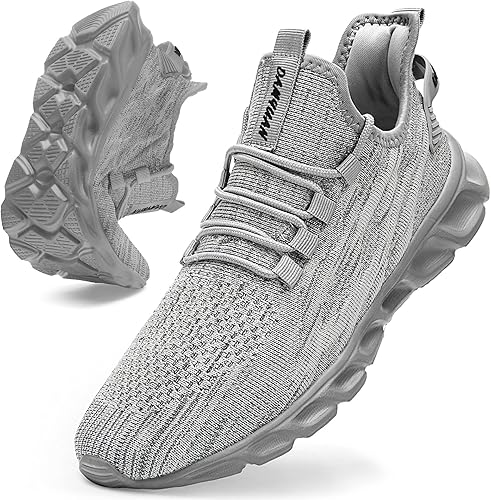 QIJGS Running Shoes for Men Gym Tennis Athletic Mesh Sneakers Lightweight Sports Fashion Workout Casual Shoes