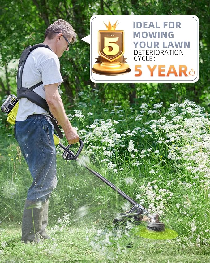 Weed Wacker String Compatible with Ryobi One Plus AC80RL3, 0.08'' String Trimmer Line,Weed Eater String Compatible with Ryobi 18V, 24V, 40V Trimmers(10 Replacement Spool, 2 Trimmer Cap Cover)