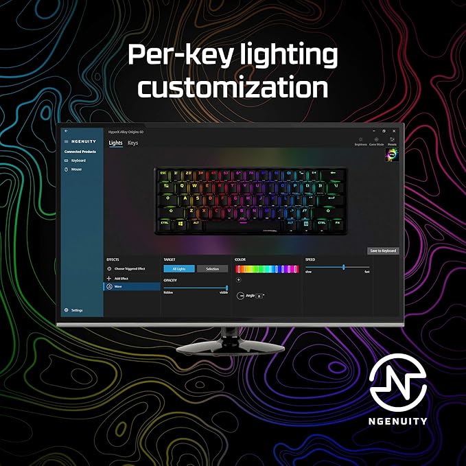 HyperX Alloy Origins 60 - Mechanical Gaming Keyboard, Ultra Compact 60 Form Factor, Double Shot PBT Keycaps, RGB LED Backlit, NGENUITY Software Compatible - Linear Red Switch (Renewed)
