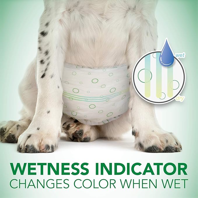 Vet's Best Vets Best Comfort Fit Disposable Male Dog Diapers Absorbent Male Wraps with Leak Proof Fit Small, 30 Count