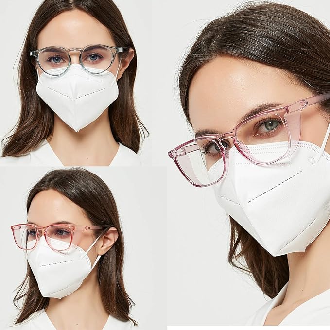 Protective Eyewear Safety Goggles Clear Anti-fogAnti-Scratch Safety Glasses Men Glasses, Transparent Frame
