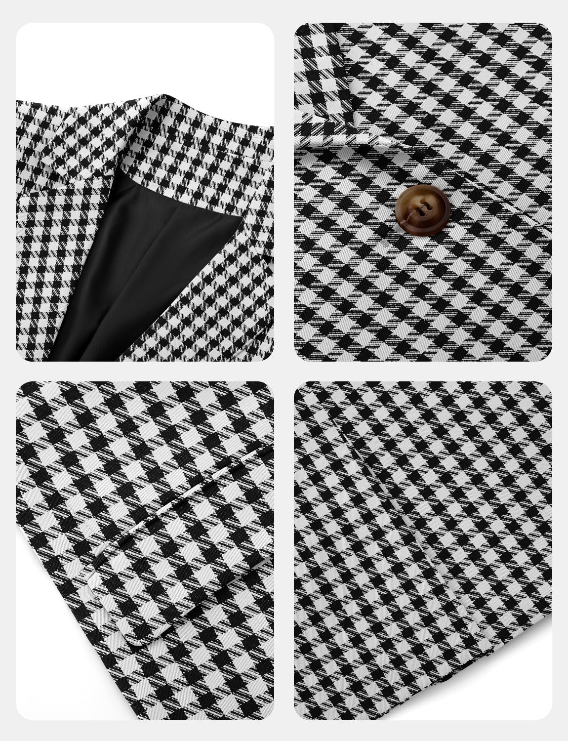 CRAZY GRID Women Business Casual Blazer with Lined Professional Work Suit Jacket with Pockets.