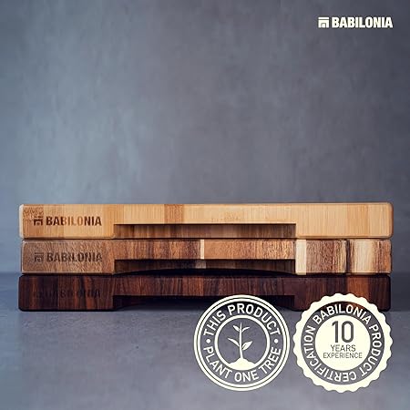 American Black Walnut Cutting Board (ExtraThick 1.7"), Premium Quality Professional Butcher Block. Heavy Duty End Grain Wood Chopping Board (Oil bottle Plate included)