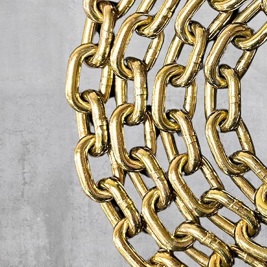 38" X 10' Grade 70 Transport Binder Chain - 6600LB WLL - Clevis Grab Hook, Tie-Down, Towing