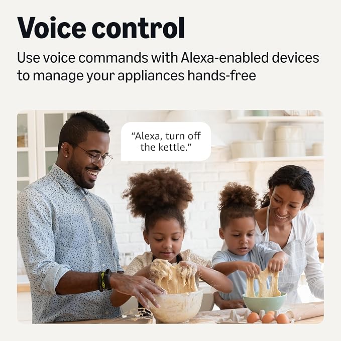 Basics Smart Plug, Works with Alexa Only, 2.4 GHz Wi-Fi, No Hub Required, 1 Pack, White