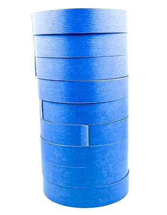 Professional Painters Blue Washi Masking Tape 9 Rolls, 24mm x 50m, 0.95in x 54.68yd, 30 Day Clean Removal, Crisp Lines, Removes Easily, Multi-Surface Painting Tape for Indoor/Outdoor, by CosmeProUSA