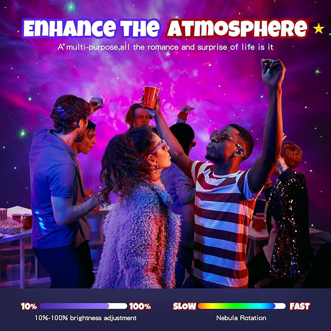 Astronaut Star Galaxy Projector - Space Starry Night Light Nebula Ceiling Projection Lamp with Timer and Remote, for Kids Adults for Bedroom, Gaming Room, Room Decor