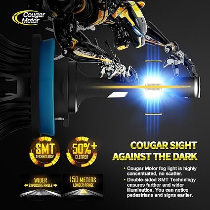 Cougar Motor 9005 H11 Light Bulbs Fog Lights