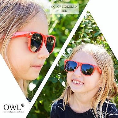 Sunglasses for Kids, UV Protected Polarized Sunglasses, Anti-Glare Smoke Lens Toddler Sunglasses, Boys Girls Sunglasses
