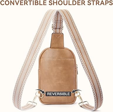 BOSTANTEN Sling Bag for Women Crossbody Bag Vegan Leather Cross Body Purse Large Fanny Pack Travel Purse