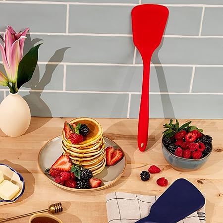 Get It Right Silicone Turner - Non-Stick Heat Resistant Silicone Spatula Turner for BBQs Cookouts - Lifts, Flip, and Transfer Food Items - 13 Inch, Sprinkles