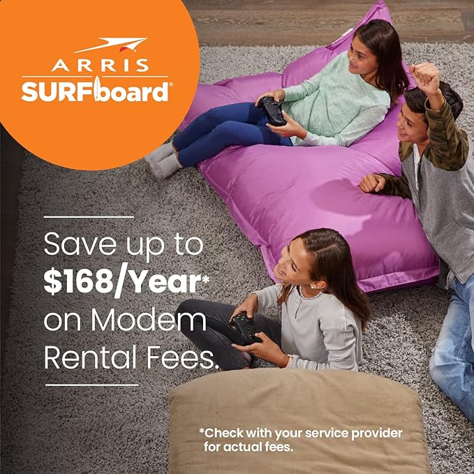 ARRIS - SURFboard S33 32 x 8 DOCSIS 3.1 Multi-Gig Cable Modem with 2.5 Gbps