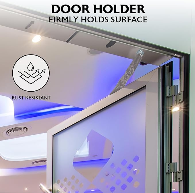 Door Chain Crash Heavy Duty Storm Wind Stop Perfect for Keeping Your Door from Swinging Open and Damaging Itself - by Ram Pro