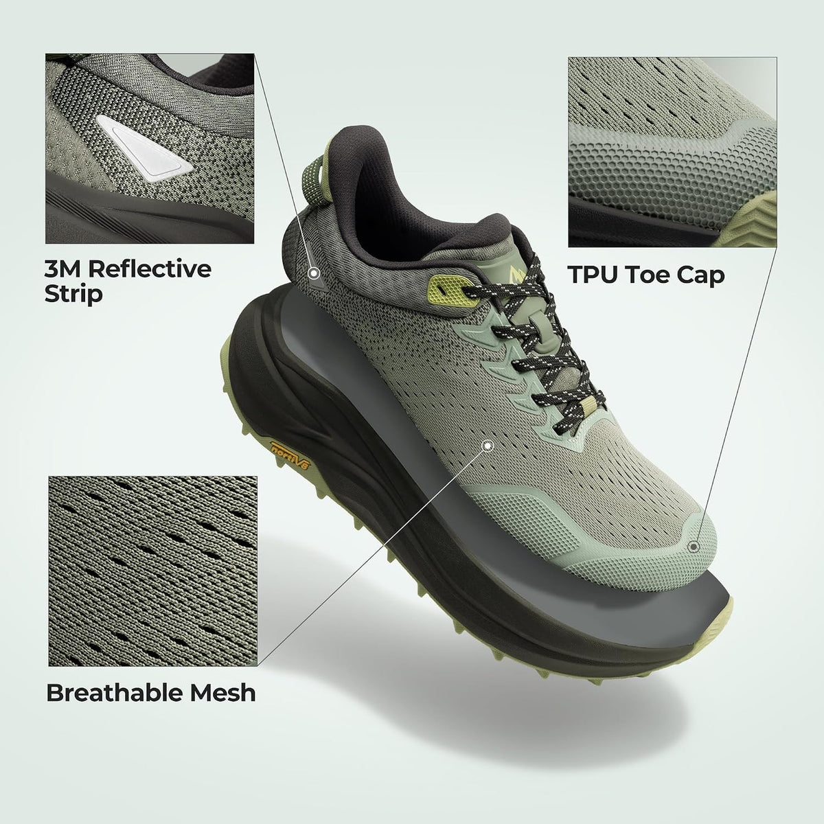 NORTIV 8 Men's Wide Toe Box Trail Running Shoes Cushion Walking Barefoot Tennis Workout Gym Cross Training Shoe Fashion Sneakers Whitney.