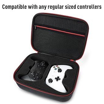 Younik Controller Carrying Travel Case, Protective Hard Case for 2 Controllers, Compatible with P5, P4, X-box 1, Switch Pro and Other Universal Sized Controllers