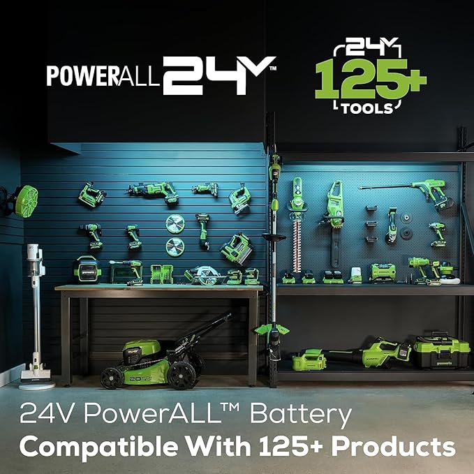 Greenworks 24V 8.0Ah Lithium-Ion Battery(Genuine Greenworks Battery 125 Compatible Tools)