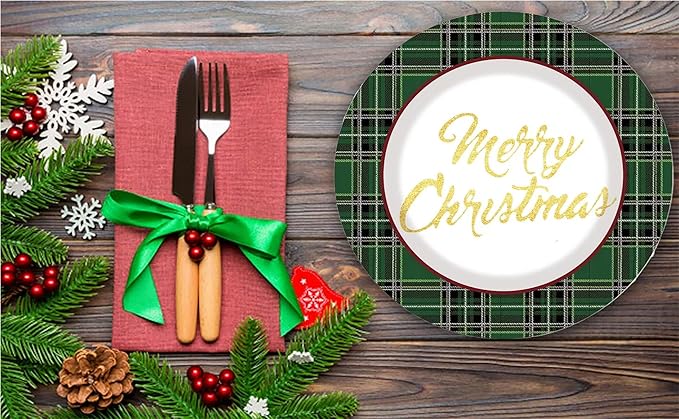 TAPARU Merry Christmas Party Paper Plates