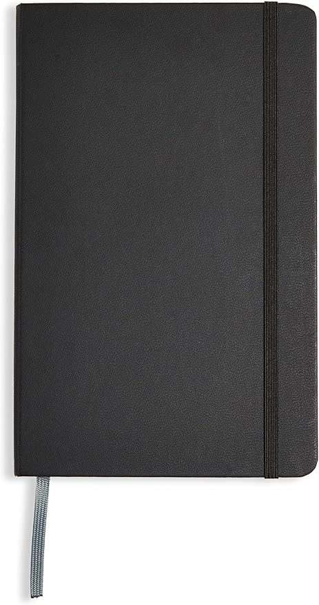Basics Classic Lined Notebook, 240 Pages Hardcover, 5 x 8.25-Inch, Black