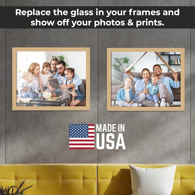 CountryArtHouse Frame-Grade Acrylic Replacement for 12x16 Picture Frame, Replacement Plexiglass for 12x16 Photo Frame, UV-Resistant Acrylic Cover Sheet