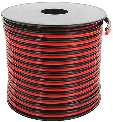 GS Power 14 Gauge Wire (14 AWG) - 100 Foot, Pure Copper, Stranded Electrical Wiring for Speaker, Automotive, Trailer, Stereo and Home Theater Applications - Red/Black
