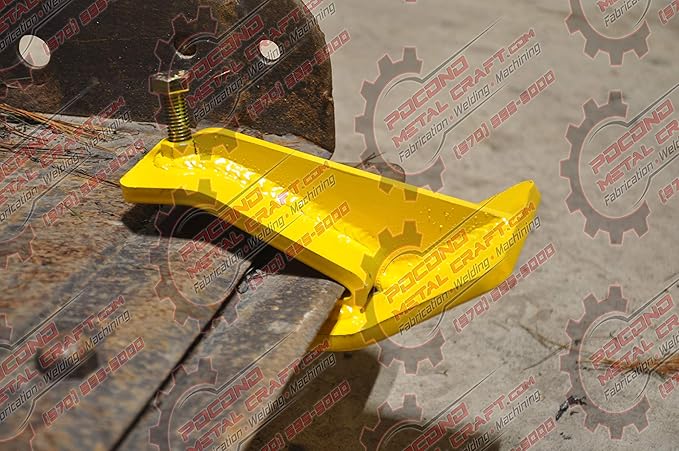 Pocono Metal Craft Tractor Bucket Ski Edge Turf Tamer Skid Protector (Safety Yellow)