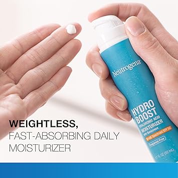 Neutrogena Hydro Boost Hyaluronic Acid Face Moisturizer with Sunscreen, Broad Spectrum SPF 50, Fragrance Free Facial Moisturizer to Hydrate Soothe Dry Skin, 1.7 fl. oz
