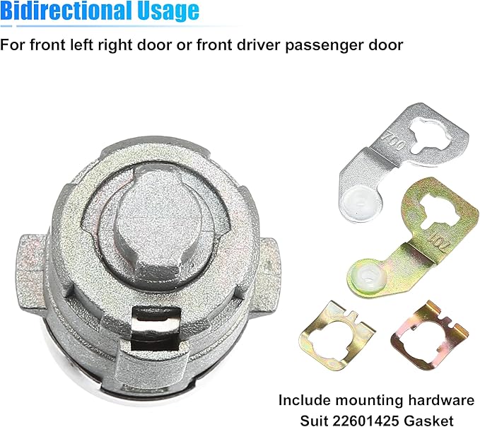 X AUTOHAUX 1 Pair Door Lock Cylinder Set w 2 Key for GMC Sierra 1500 2500 3500 Yukon for Chevy Silverado Tahoe Suburban for Hummer H2 for Cadillac Front Left Right Door Lock Tumbler 15298924