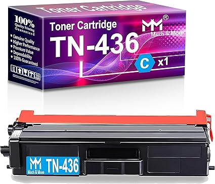 MM MUCH MORE Compatible TN436C Toner Cartridge Replacement for Brother TN436 TN 436 TN433 TN431 for HL-L8360CDW HL-L8260CDW MFC-L8900CDW HL-L8360CDWT MFC-L8610CDW Printers (High Yield, Cyan,1-Pack)