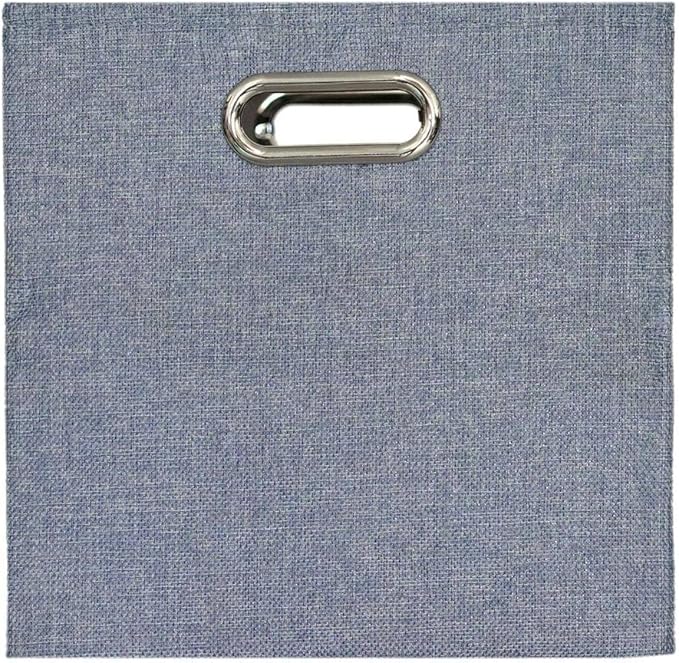 MBETA Pure Color Thickened Linen Storage Basket Fabric Clothes Sundries Finishing Box Household Folding Storage Box Artifact