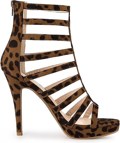 Allegra K Women's Stiletto Platform Heels Strappy Gladiator Heel Sandals