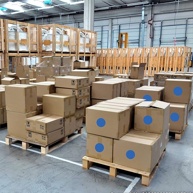 PARLAIM 3 Inch Round Permanent Adhesive Color Cod Dot Stickers,500 per Dispenser Box Roll dots Label Blue Inventory Circle Stickers