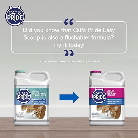 Cat's Pride Lightweight Clumping Litter: Flushable - Powerful Odor Control - Scented, 10 Pounds