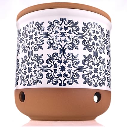 Ceramic Garlic Keeper - garlic keepers - garlic storage container- Garlic Holder Countertop - Garlic Holder - Garlic Jar - garlic keeper for counter - garlic container (Terracotta, 16oz)