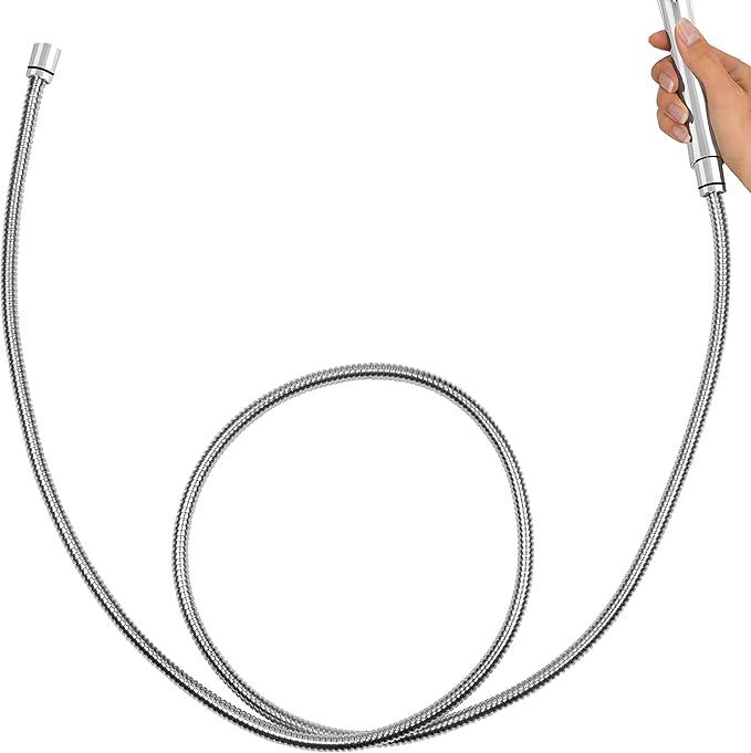Waterpik HOS-960M Ultra-Flexible Replacement Metal Shower Hose, Extra Long for Handheld Shower Heads, 96-inch, Chrome