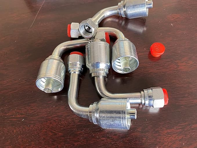 5 PK FJX90L-06-06 38" Hydraulic Hose x 38" Female JIC Swivel 90 Long 14143-6-6