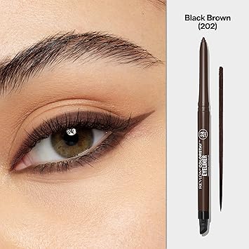 Revlon ColorStay Pencil Eyeliner with Built-in Sharpener, Waterproof, Smudgeproof, Longwearing Eye Makeup with Ultra-Fine Tip, Black Brown, 0.01 oz