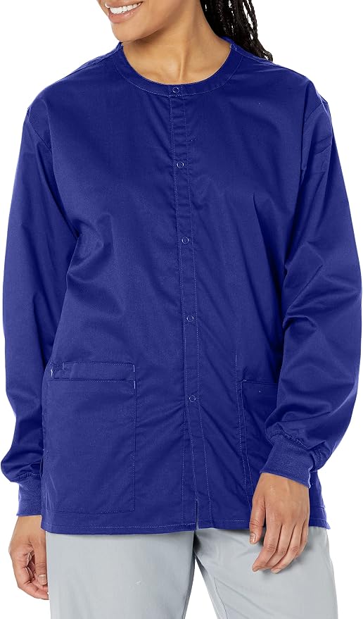 XS, WINK WonderWORK Unisex Snap Front Jacket.