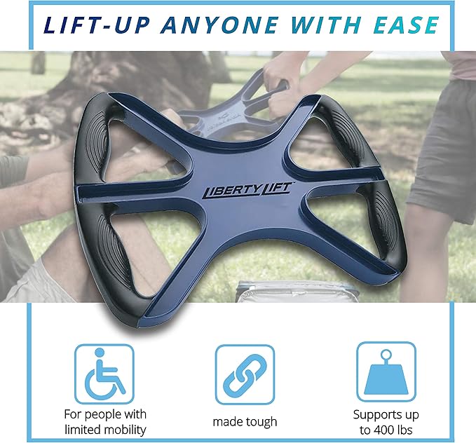 Liberty Lift 15" Standing Aid and Handicap Bar with No-Slip Grip Handles 400 Lbs Weight Capacity, Portable Mobility Medical Support for Elderly Senior Patients As Seen On TV