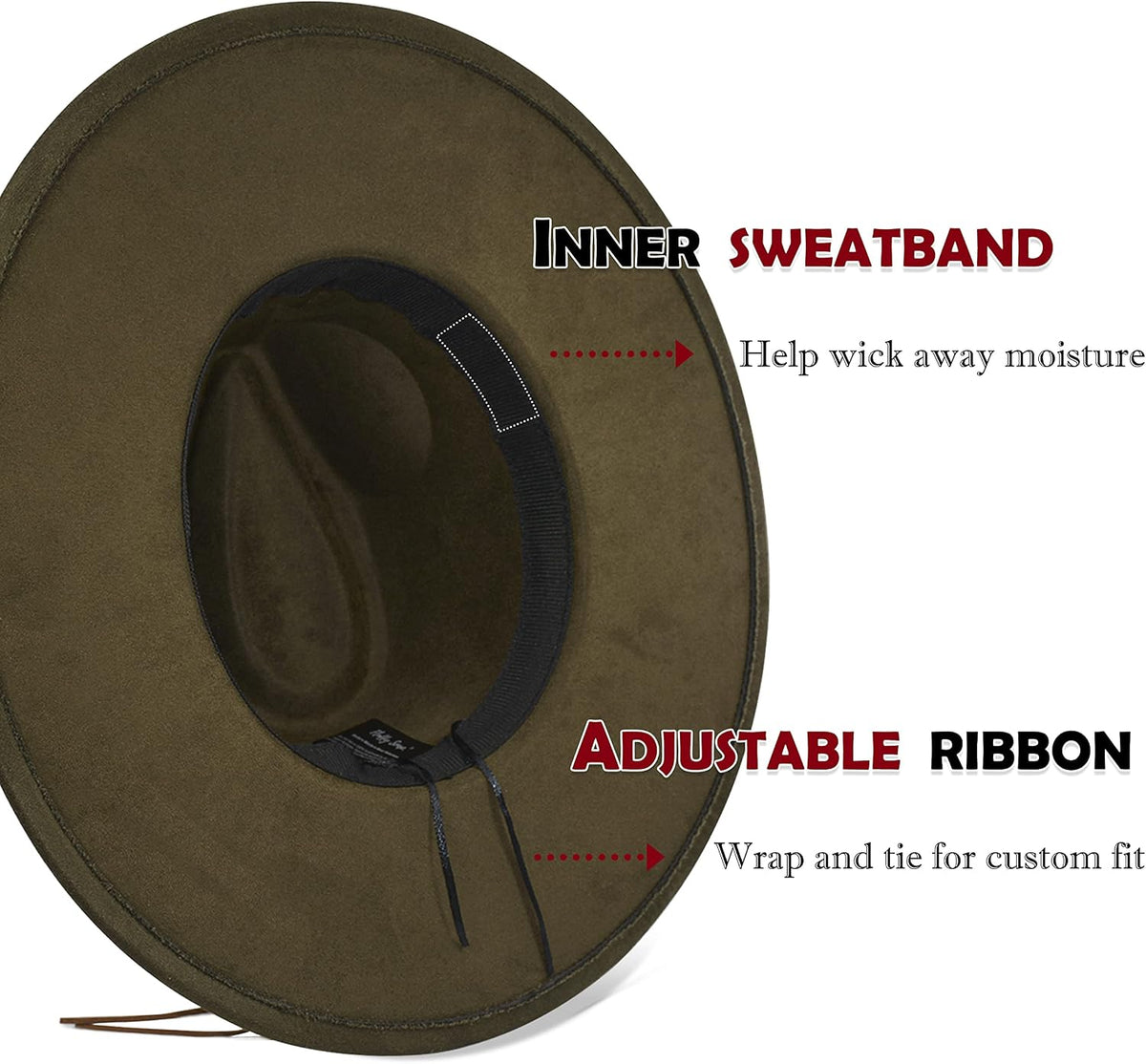 Big Wide Brim Fedora Hat for Women - Nashville Outfits Western Hats Women's Felt Panama Rancher Hat