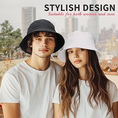 NPQQUAN Bucket Hats fot Men Women Packable Foldable Sun Hats for Women Beach Travel Cap