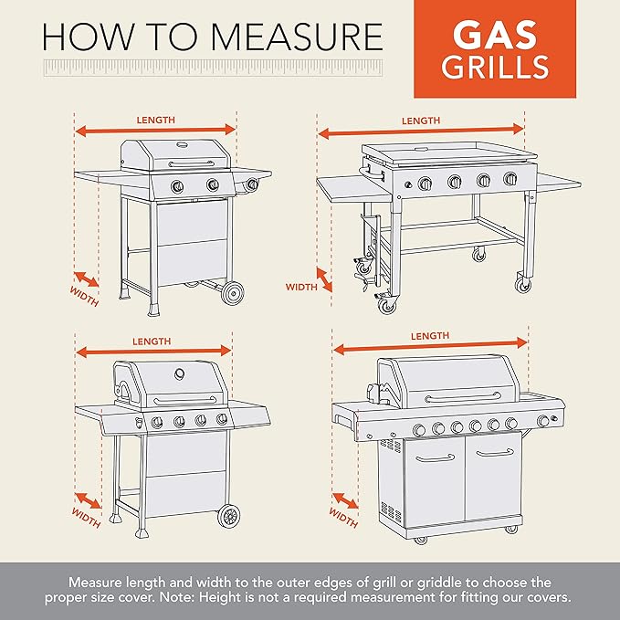 MODERN LEISURE 3019 Renaissance Ultralite Medium Size 4-Burner Grill Cover (65 inches W x 25 inches D x 44.5 inches H) Gray & Ambient