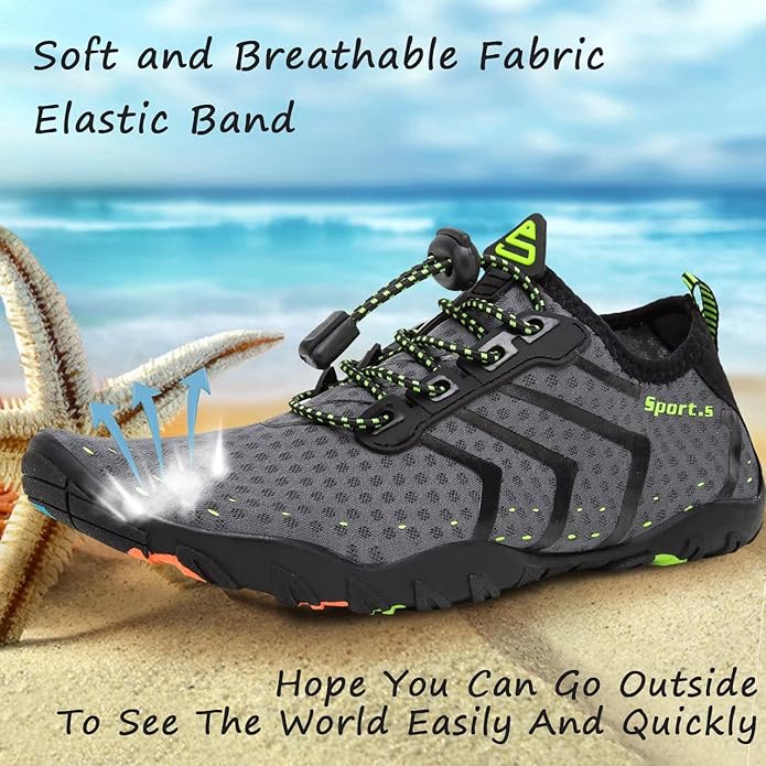 YALOX Water Shoes Men's Women's Swim Shoes Outdoor Beach Barefoot Quick-Dry Aqua Pool Socks Swimming Yoga Surfing Exercise