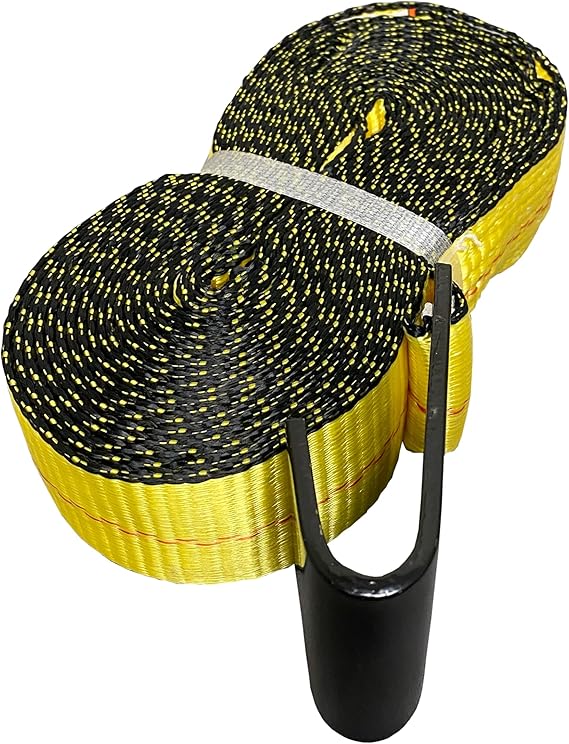 Everest - S1022 Premium Ratchet Tie Down 1 PK 2 IN. X 27 FT 3333 LBS. Working Load 10000 LBS. Break Strength Flat-Hook Cargo Straps Perfect for Moving Appliances, Lawn Equipment and Motorcycles, Vibrant Everest Yellow