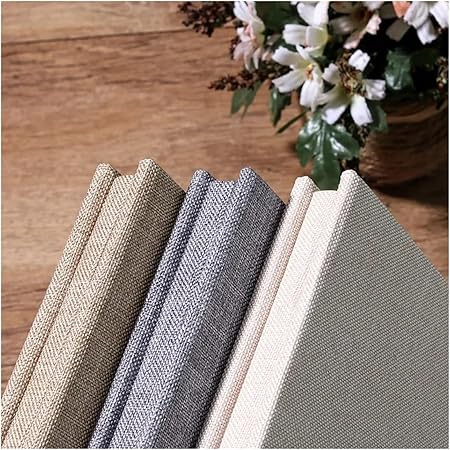 Linen Self-Adhesive DIY Photo Album Album Adhesive Commemorative Photo Album(Yellow)