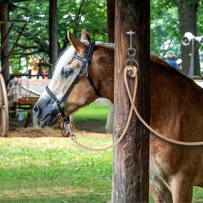 Blocker tie Ring for Horses,Horse tack and Supplies Horse Accessories,Horse tie Ring Prevents Horses from Pulling Back Sturdy Stainless Steel