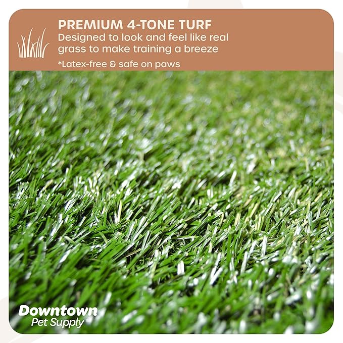 Downtown Pet Supply Replacement Dog Potty Grass, 16 x 20 - Washable Synthetic Grass Pad for Dogs, Suitable as Indoor or Outdoor Grass Pee Turf - Dog Housebreaking Supplies