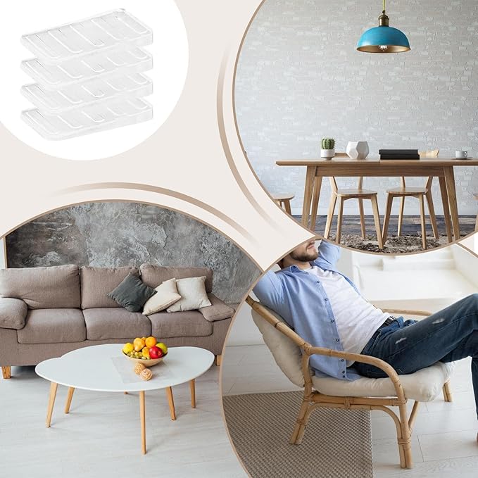 Table Shims for Leveling Clear,Levelers Adjustable Blocks Furniture Shims Wedges - 4X Furniture Pads Levelers Table Shims Levelers for Home Improvement